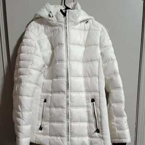 Nautica Women's White Puffer Jacket